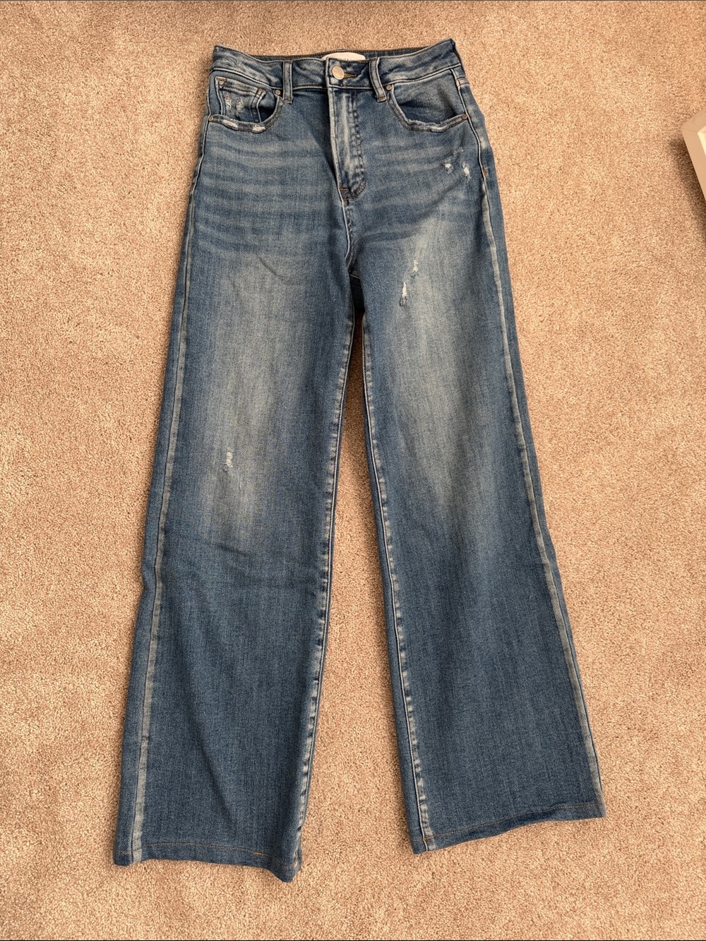 Risen Wide Leg Women's Jeans - Blue Denim